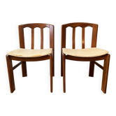 Set of 2 Scandinavian chairs, 1960s. Seats to be redone.
