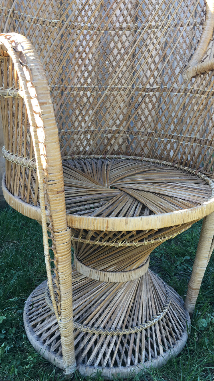 Emmanuelle wicker chair - 1960s