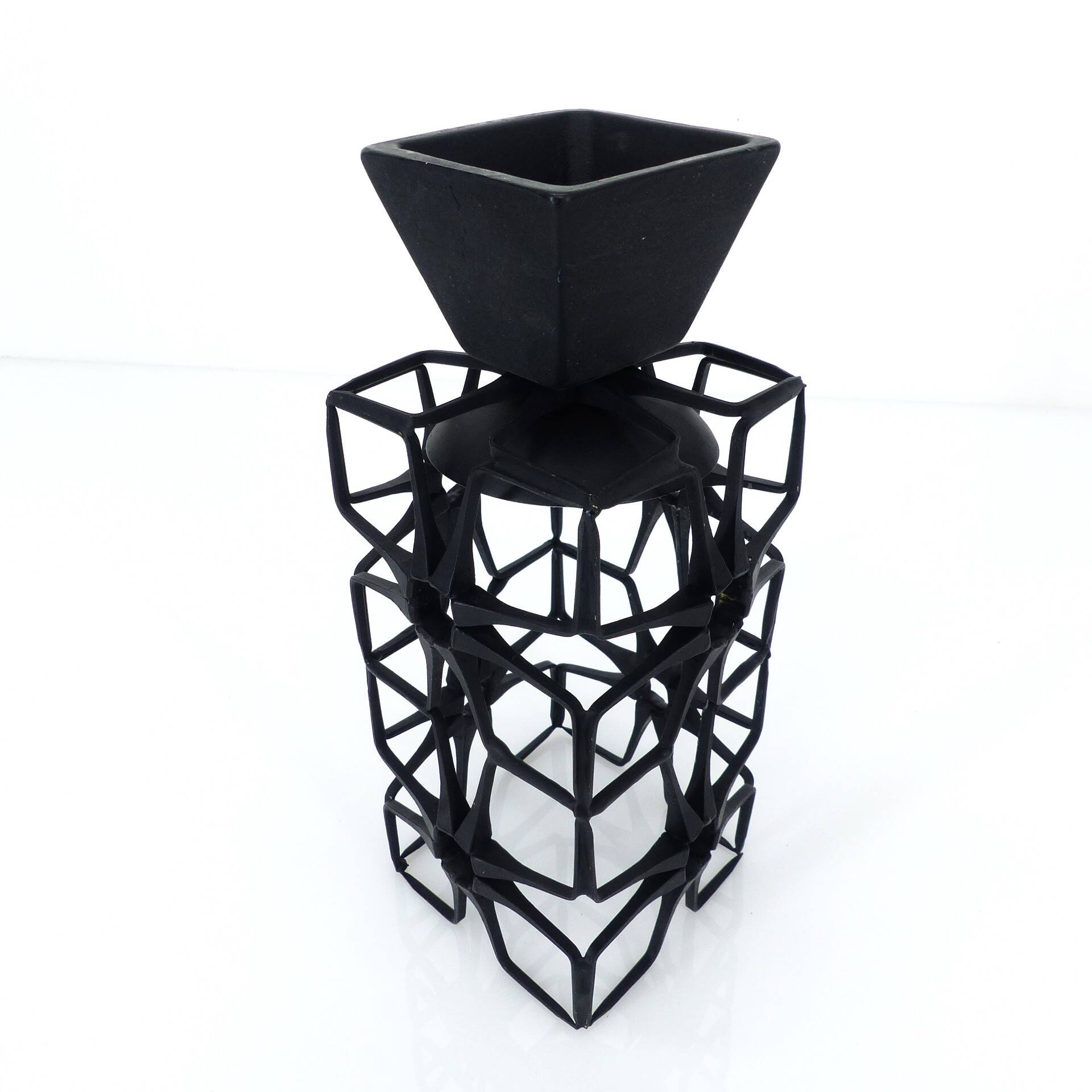 Brutalist wrought iron candlestick, Bruce Weir, Scotland, circa 1960