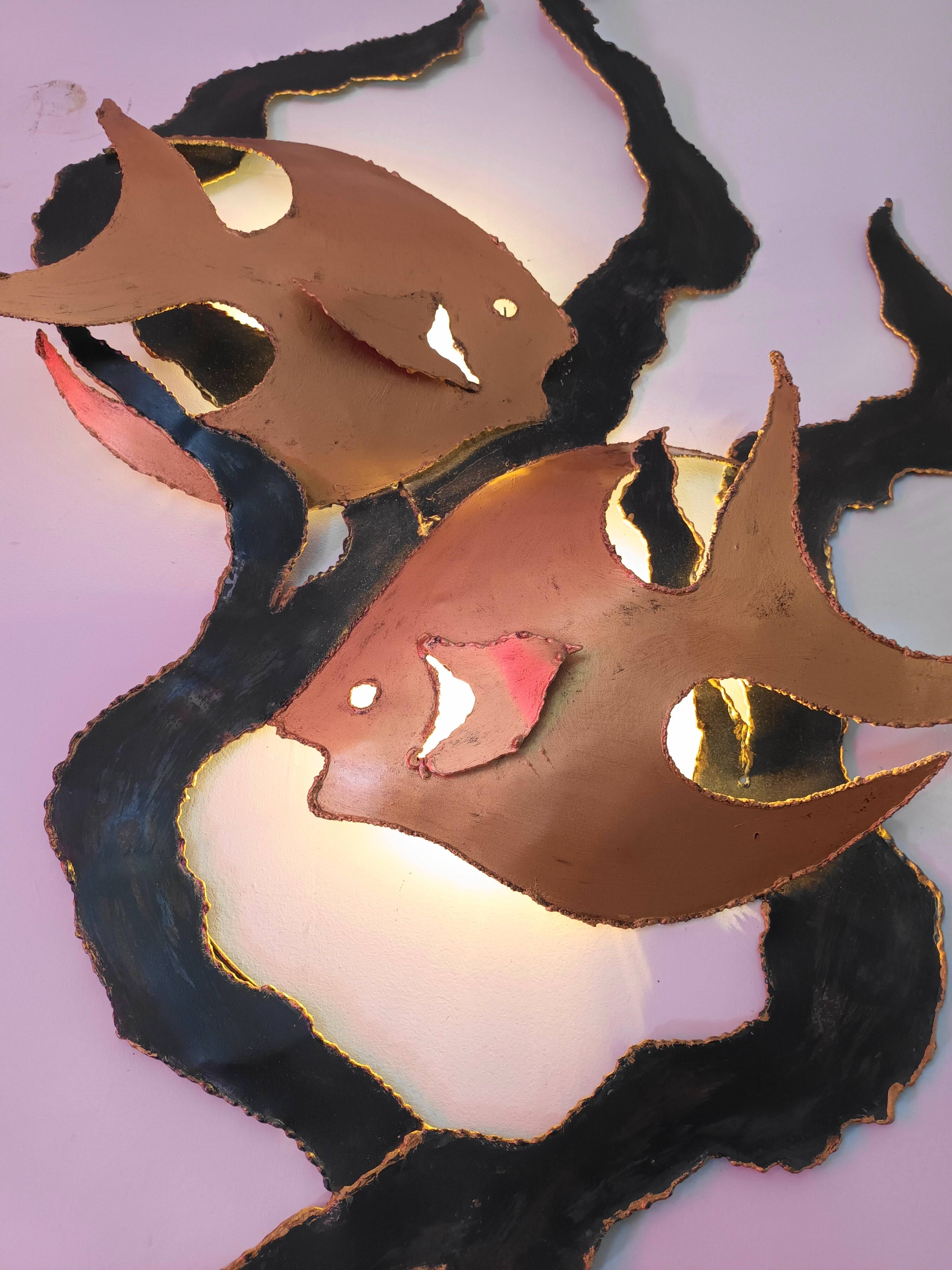 Decorative and luminous wall light from the 60s