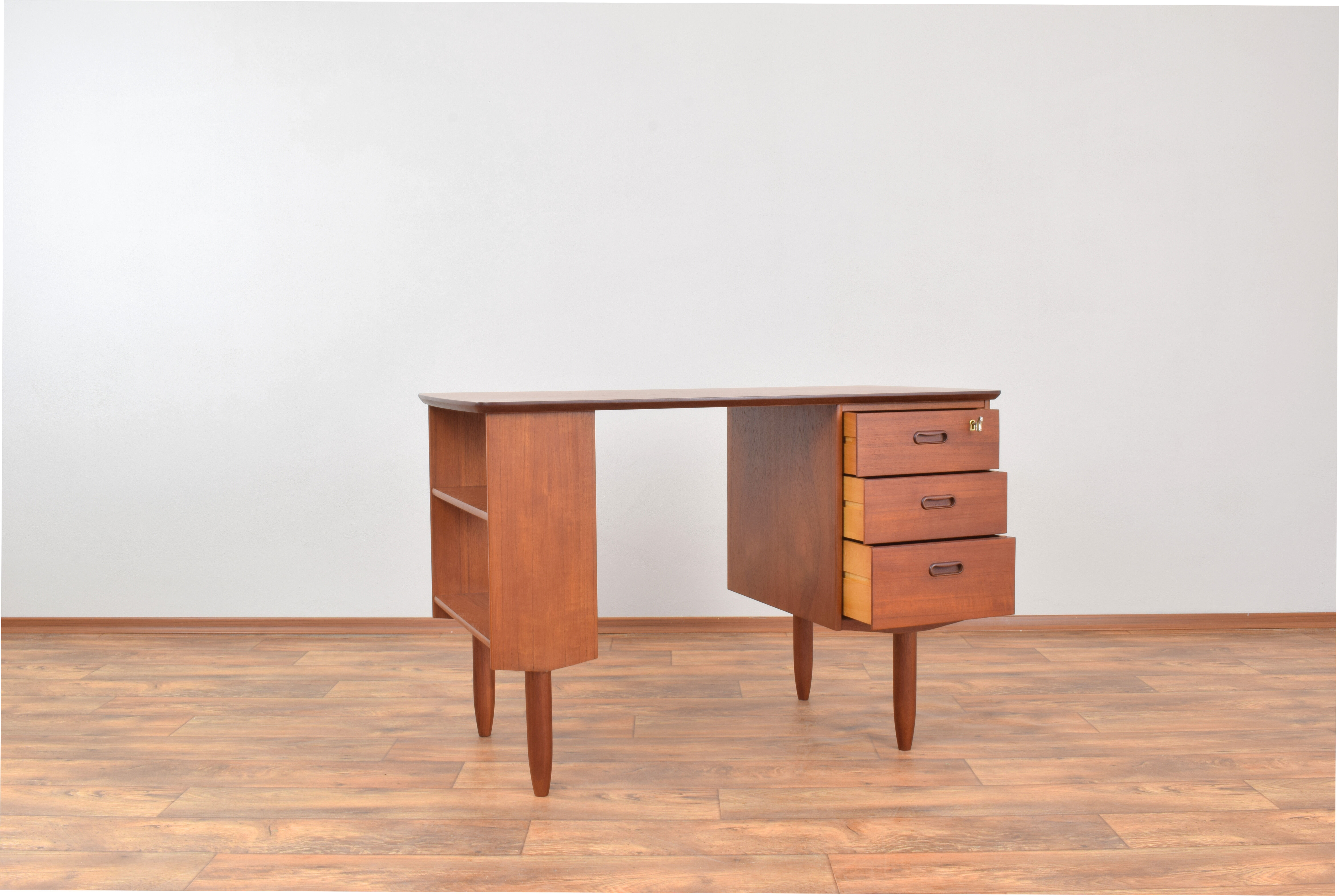 Mid-Century Danish Teak Desk, 1960s.