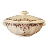 Large antique soup tureen in Longchamp earthenware.