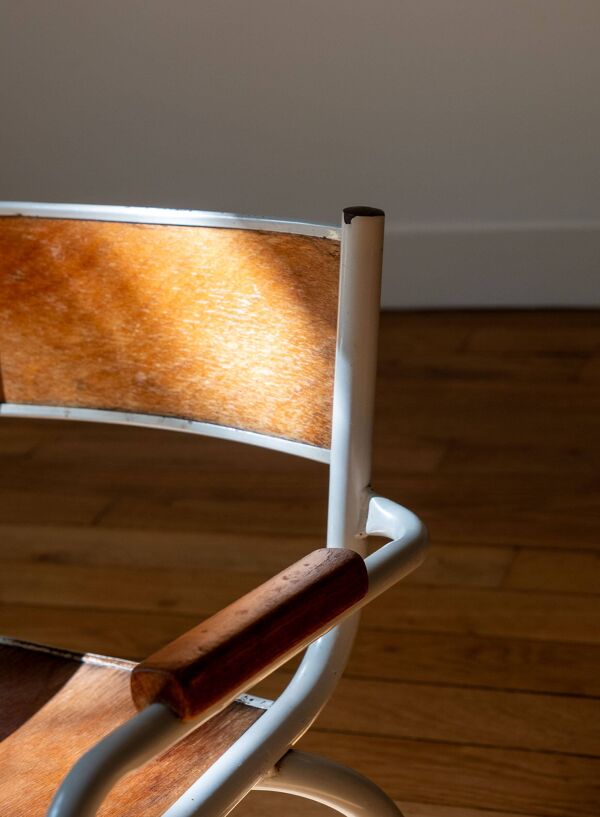 Chaise à accoudoirs pour enfant - Mobilier scolaire vintage, années 50-60