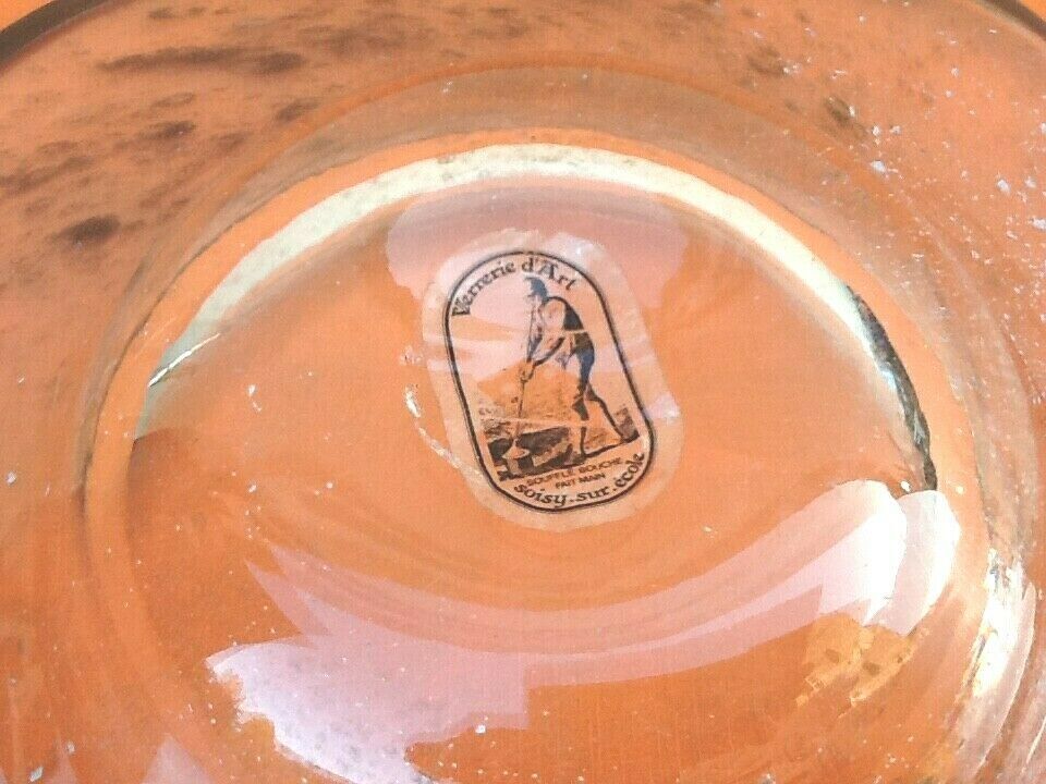 Fruit cup Vintage Design / Atypical shape Blown glass Art glassware