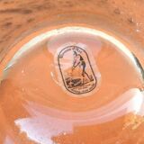 Coupe à fruits vintage design forme atypique verre soufflé  verrerie d' art