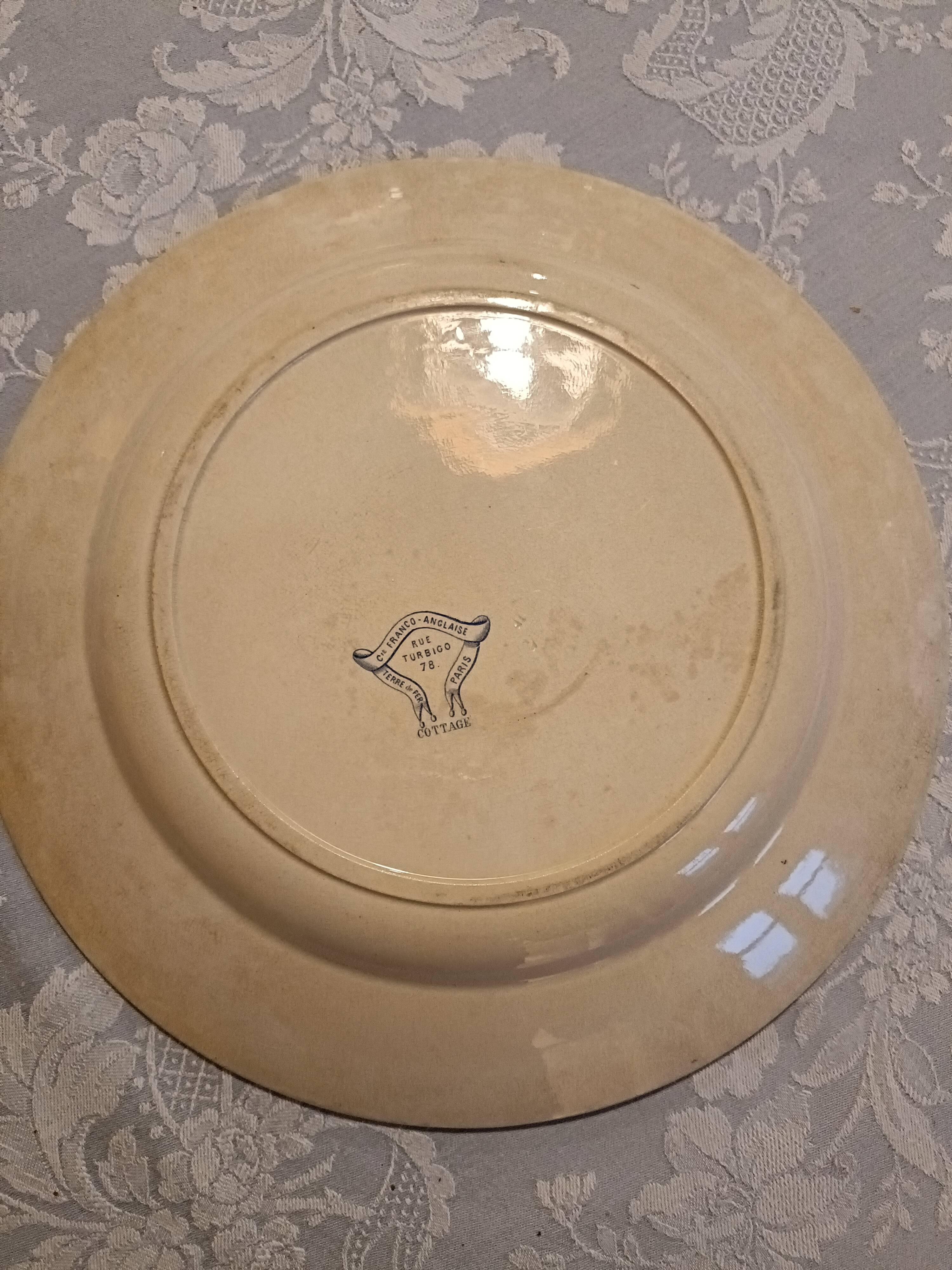 Large ironstone platter, Franco-English company