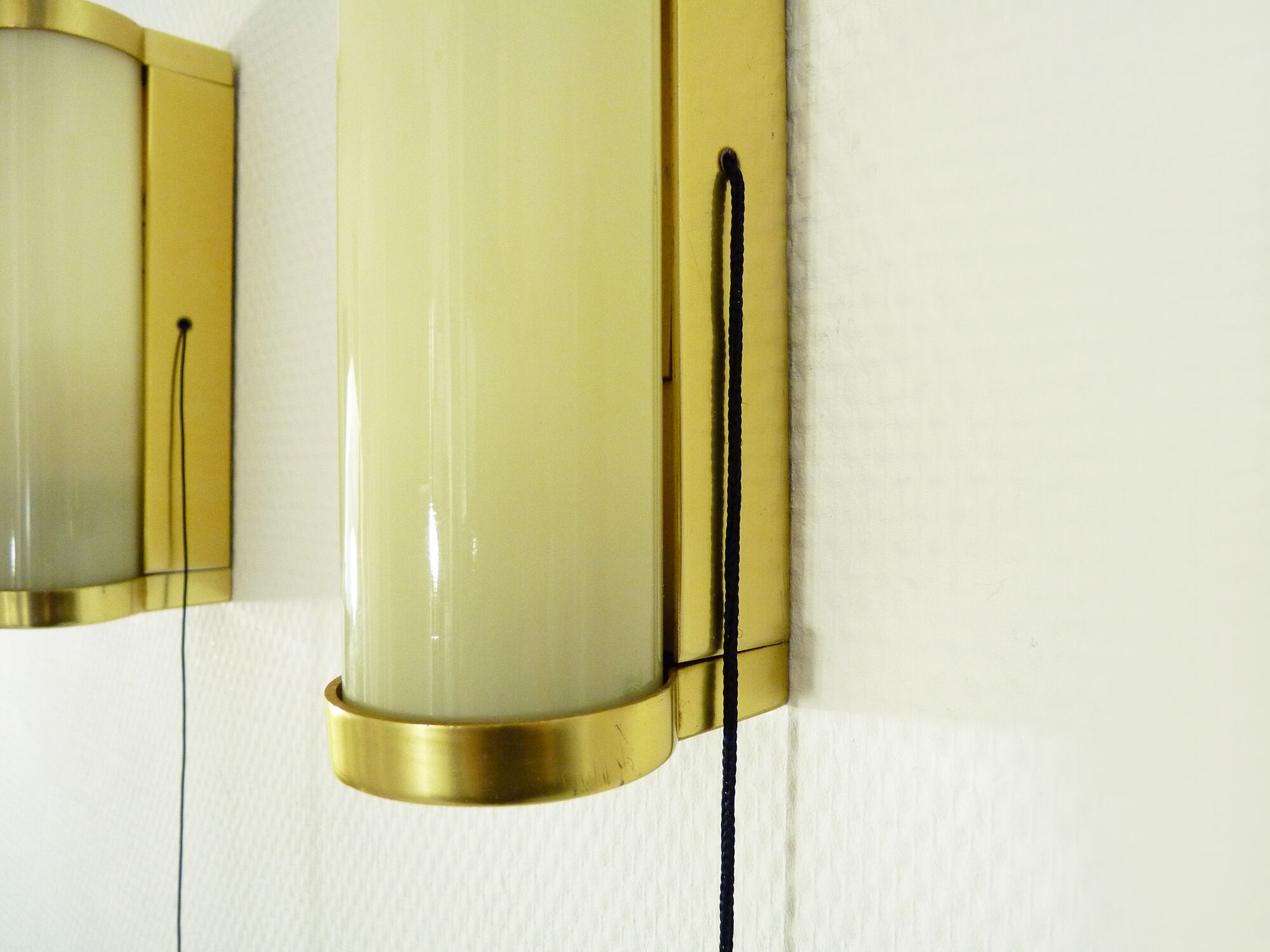 Pair of vintage erco 921 patent zippered wall light germany. year 70