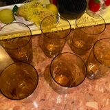 Lot de 6 verres en couleur ciselés
