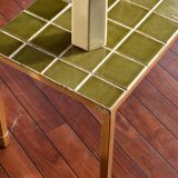 Vintage coffee table green tiles