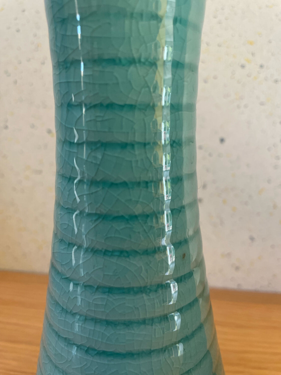 Set of 2 glazed stoneware candle holders