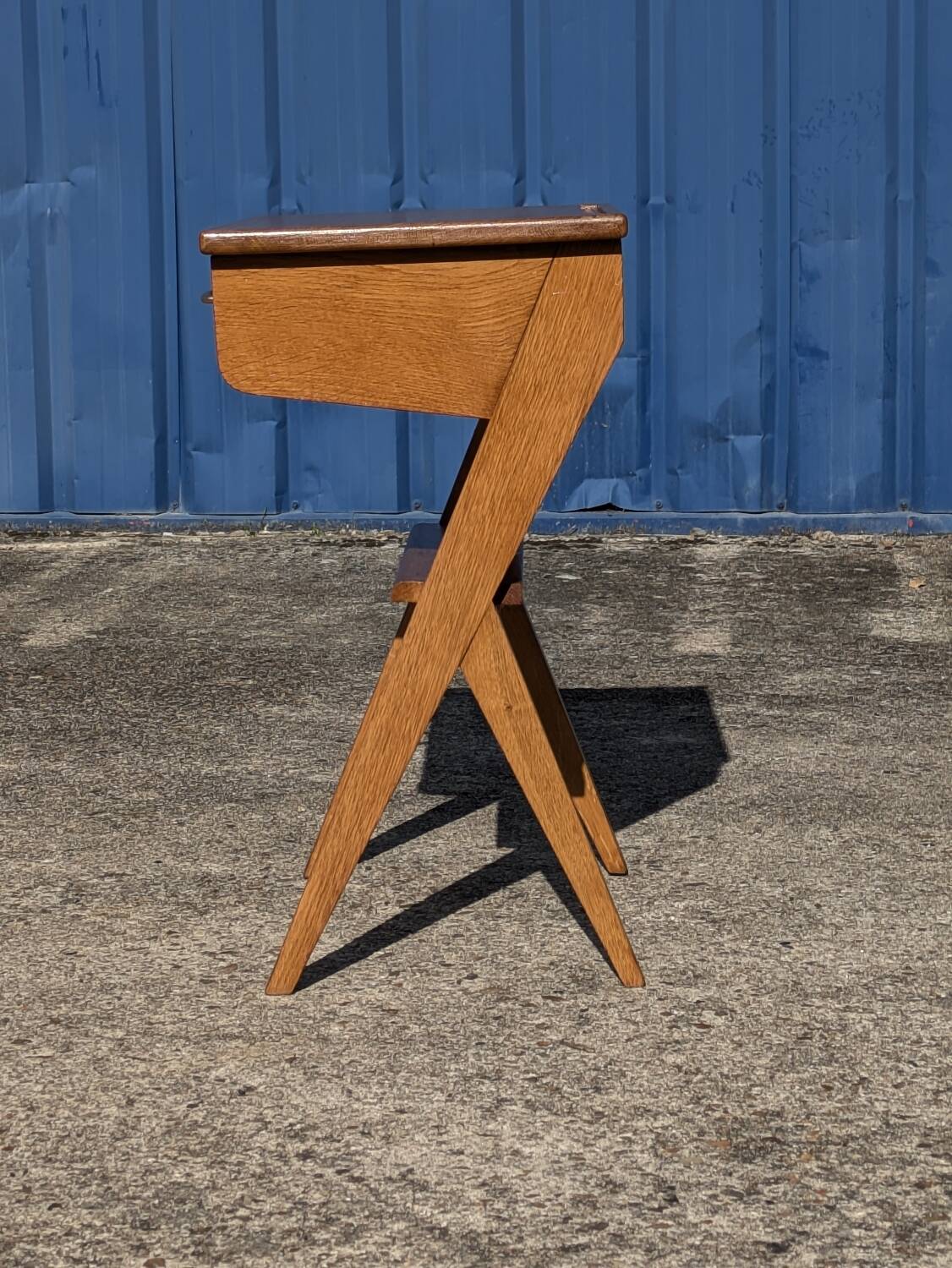 Vintage 1960s compass foot bedside table