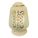 Lampe à poser globe vintage crème