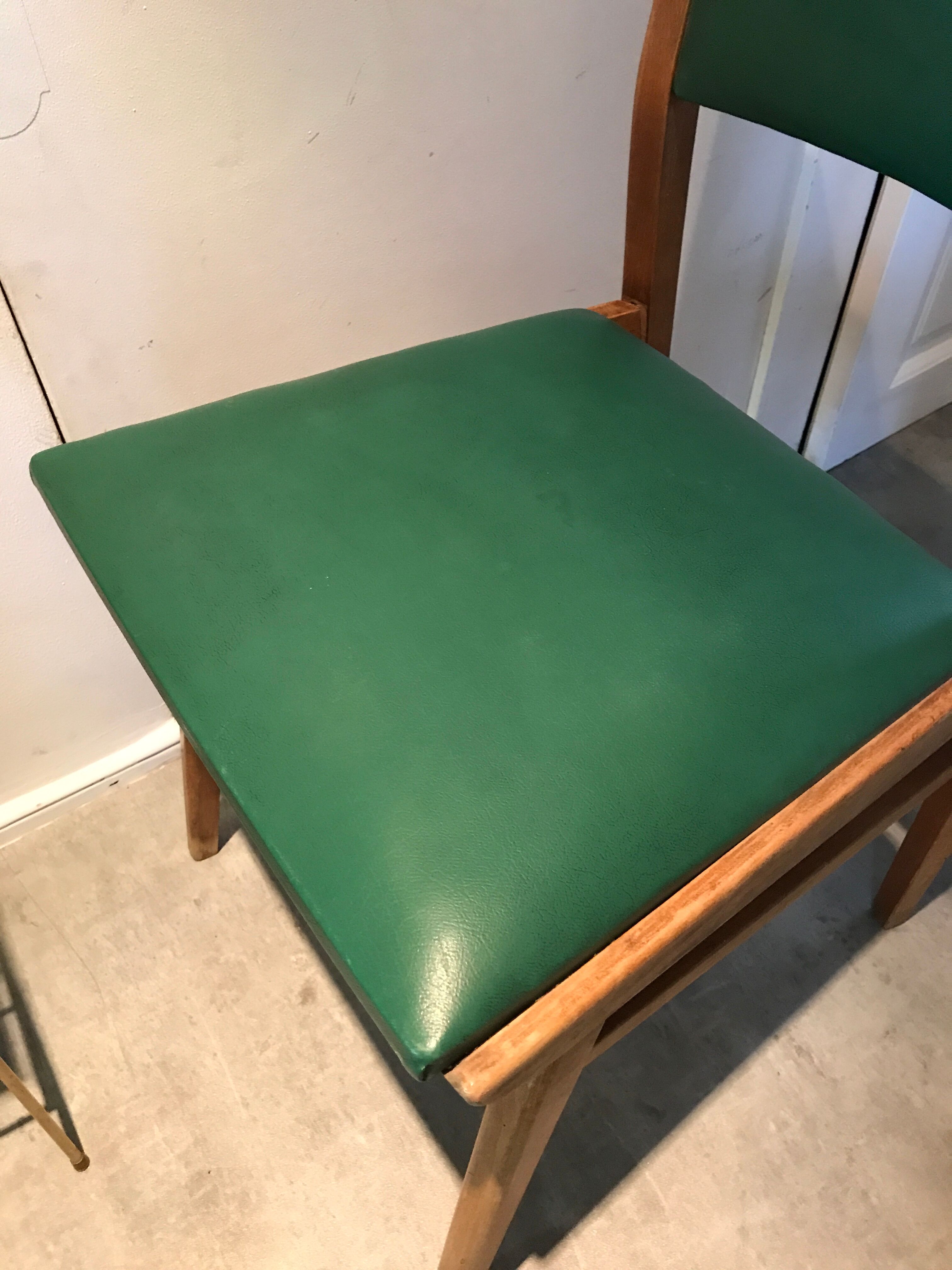 Set of 2 chairs with compass legs