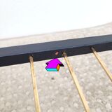 Asymmetrical coffee table 1960 glass and brass