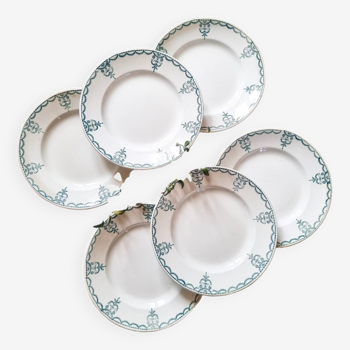 6 semi-deep iron earthenware plates
