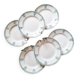 6 assiettes semi-creuse en terre de fer
