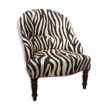 Fauteuil crapaud zèbre