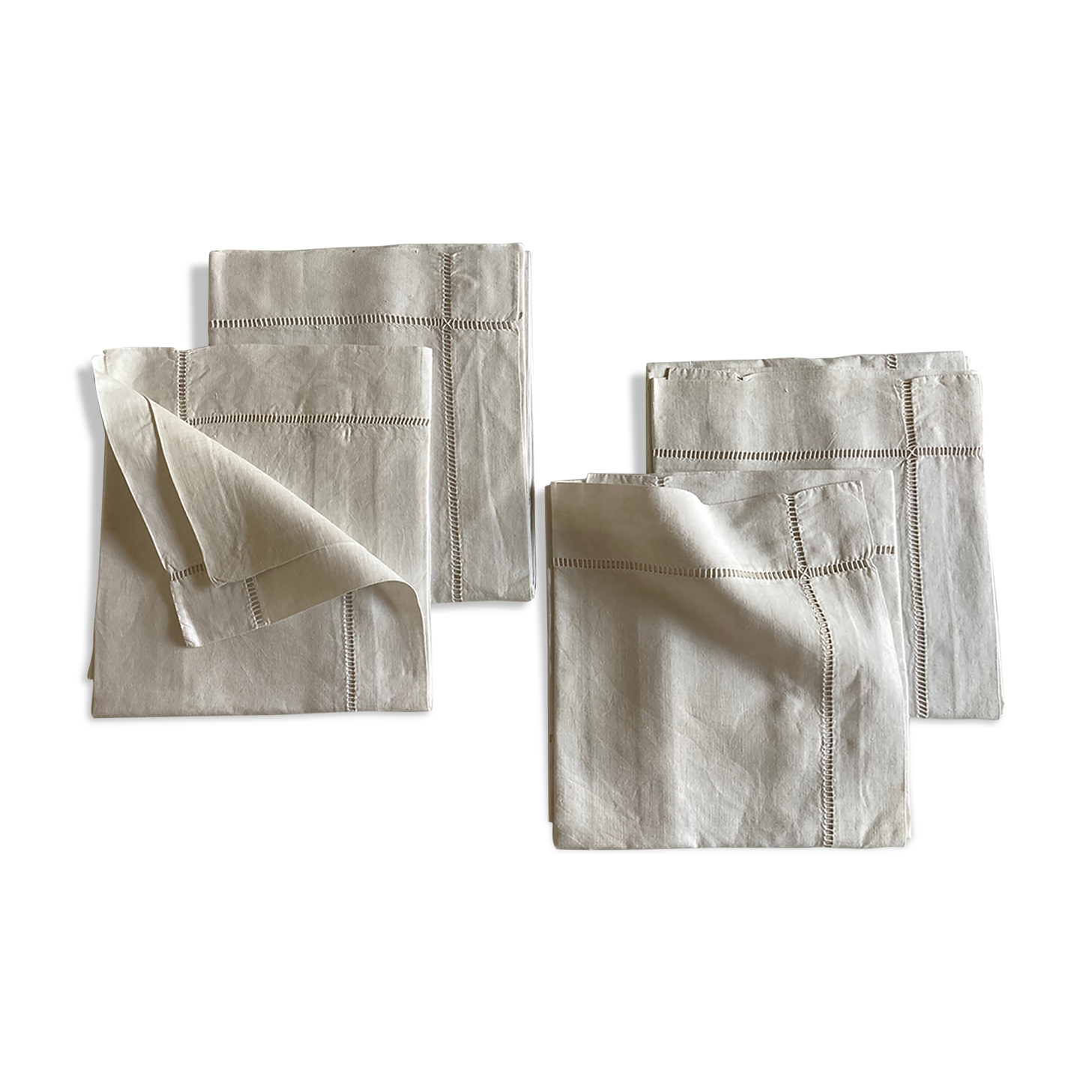 Pair of shortsowing pillowcase in linen wire without monogram