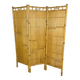 Vintage rattan and bamboo 3-panel screen