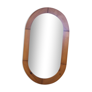 Miroir ovale en bois