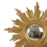 Large Deknudt Sunburst Gold Leaf Sun Mirror Sixties
