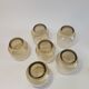 Set of 6 vintage 70s smoked glass water glasses