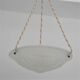 Suspension art nouveau style cacker in white frosted glass
