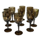 Verres à pied teinte noir fumée