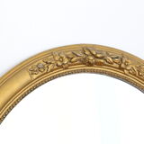 Mirror stucco, oval, gilded 48x59cm