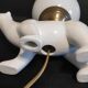White ceramic bear lamp