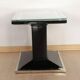 Table d'appoint Art Déco Bauhaus en laque noire et chrome, Autriche, années 1920.
