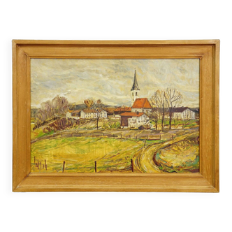 Kirchberg in Tirol, 1978 – Oil painting by Alexander Michael