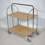 Mid Century Folding Serving Trolley in Chrome by Bremshey, 1960s