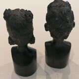 Bust African man and woman