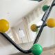 Porte manteau mural boules vintage