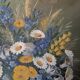 Antique still life painting, bohemian country decor