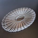 Very nice old glass hors d'oeuvre dish.