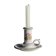 Small vintage hand-held candlestick in earthenware with green trim and floral decoration H10.5
