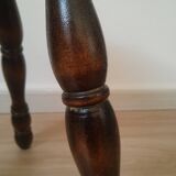 Vintage country turned wooden tripod stool