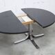Round table rises and lowers Osvaldo Borsani black and chrome with extension