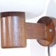 Vintage Danish wall lamp in teak and opaline 1960