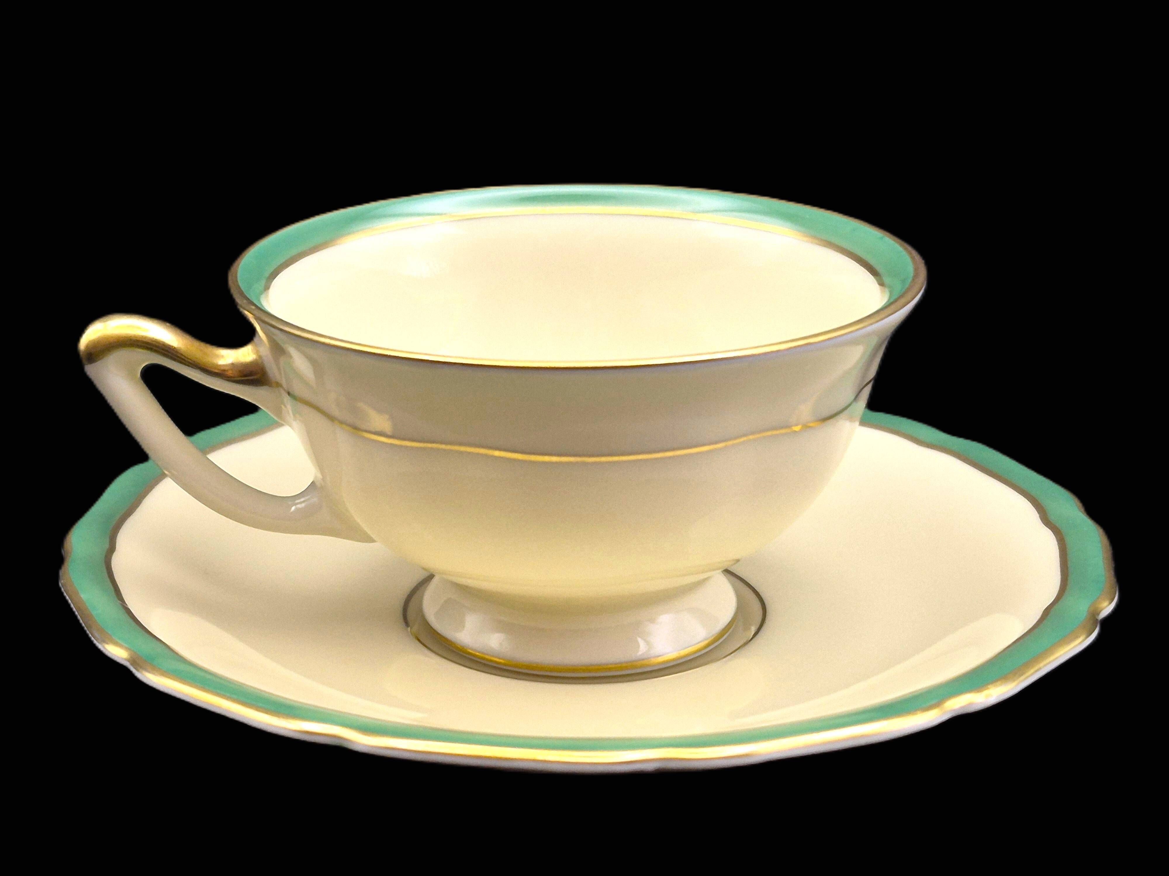 Set of three antique Thomas Bavaria cups – Ivory porcelain