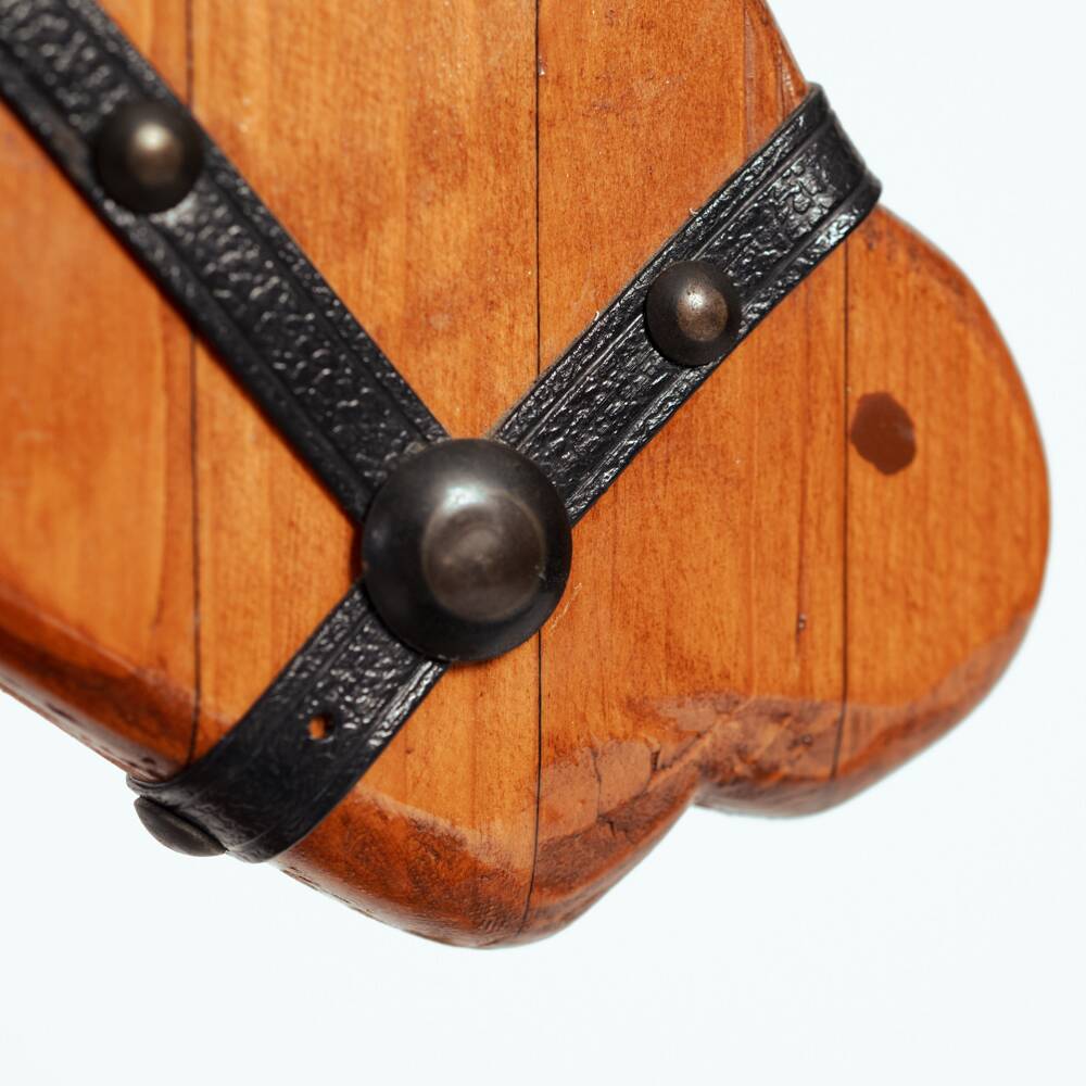 Midcentury rocking horse in oak, The Netherlands, 1950s