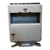 Art Deco bedside table with black marble