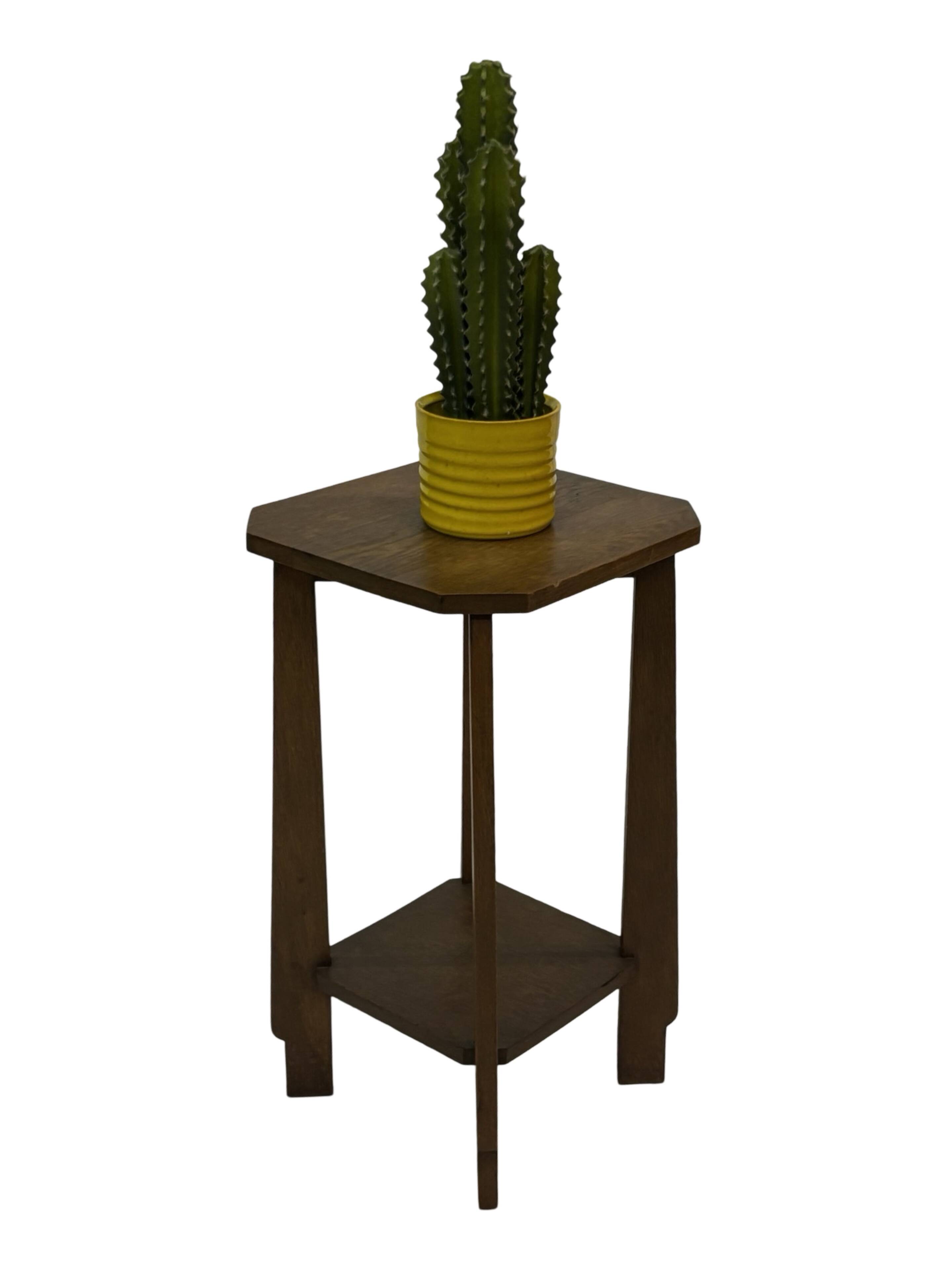 Art Deco plant table side table Oak 1950s