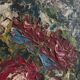 Modernist oil painting on canvas "Flowers" by Branislava Modelska-Jovanovic