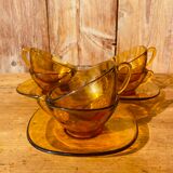 Vereco amber brown cup and mug set