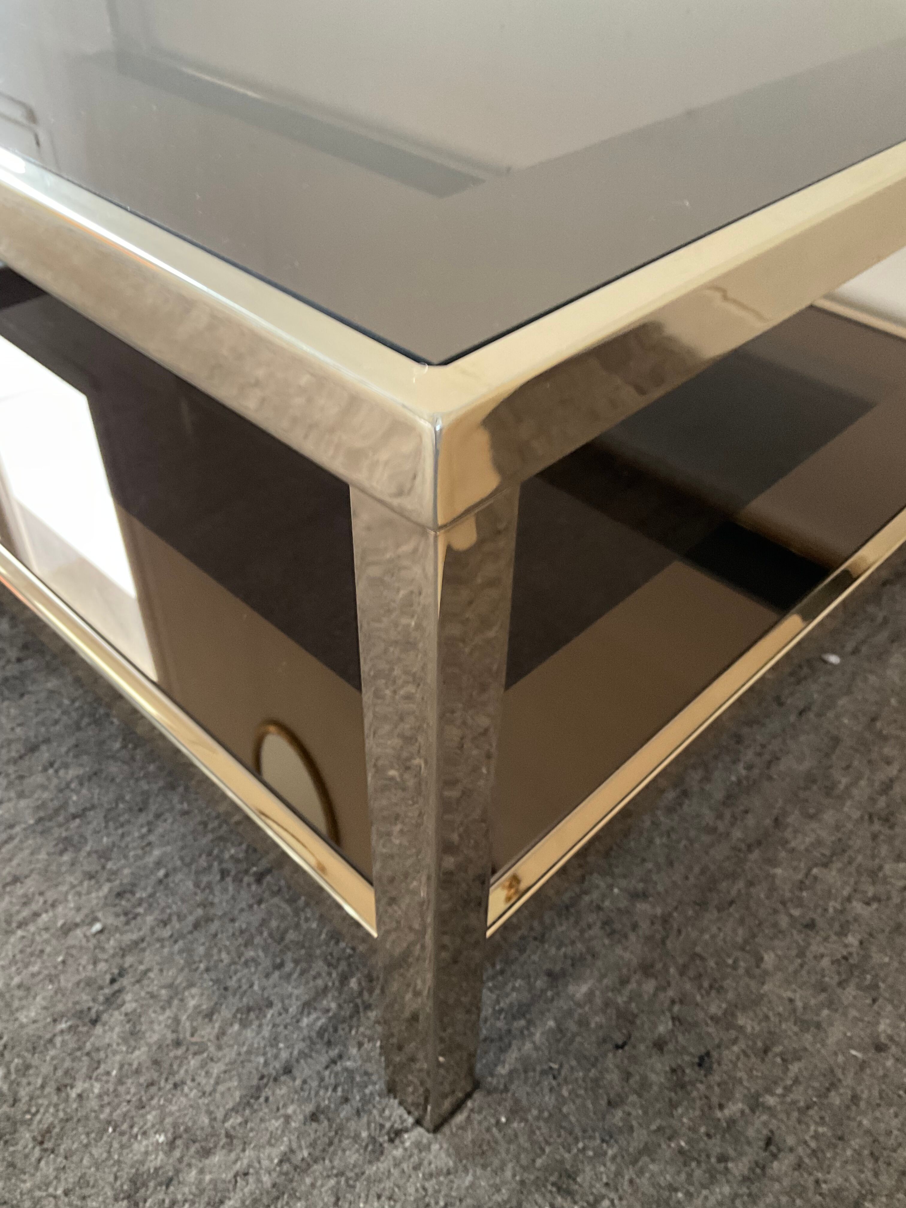 Belgo Chrom fine gold 23ct coffee table from the 70s