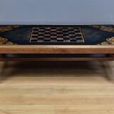 Grande table basse échiquier en acajou, goût Jansen – 2ème partie XXe