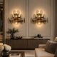 Set of 2 Vistosi Murano Wall Lamps Smoked Disc, 1970